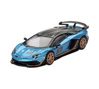 Sunrich MINI GT Lamborghini Aventador SVJ 63 Blue Aigil (Left Handle) Finished Product