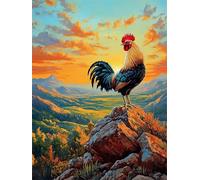 Sunrise 30 Piece Jigsaw Puzzles for Adults, Colourful, Challenging & Brainteasing Adult puzzles 30 Pieces Rooster, Fun jigsaws for The Whole Family 10x8 inch