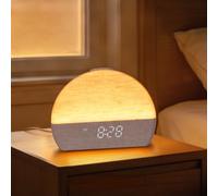 Sunrise Alarm Clock Bedside,Wake Up Light Sunrise Alarm Clock with 11 RGB Lights,Digital Dimmable Alarm Clock for Bedroom,White Noise Machine with 30 Sleep Sounds,Sunlight Alarm Clock,Sleep Aid Gift