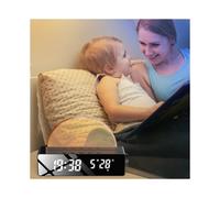 Sunrise Alarm Clock, Wake Up Light Dawn Simulator, Bedside Sun Lamp Multi Color Night Light with USB Charger, White