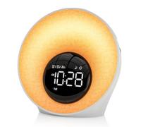 Sunrise Alarm Clock with Wake Up Light, White Noise Machine with 30 Soothing Sounds, 8 Colors Night Light & Dimmable Display, Dual Alarms for Heavy Sleepers, Adults, Kids, Digital Daylight Alarm Clock