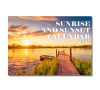 Sunrise and Sunset 2025 Calendar A4 Family Calendar 2025 Month to View 12 Months Wall Calendar 2025 UK Papa Prints