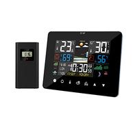 Sunrise and Sunset Weather Station Multi-function Alarm Clock Hygrometer Touch S n Operation with Wireless Outdoor Sensor