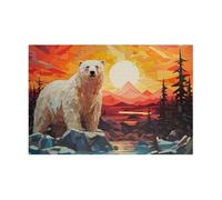 Sunrise Animal Bear Jigsaw Puzzles for Adults 500 Pieces Educational Toys Challenging Game 500 Piece Puzzles for Adults for The Whole for Women Gifts for Men