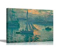 Sunrise at Marineor By Claude Monet Canvas Prints Wall Decor Oil Painting reproduction Home Office Wallart Pictures 60 x 40cm (24 x 16 inches)