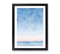 Sunrise At Salar De Uyuni In Bolivia Painting Modern Framed Wall Art Print, Ready to Hang Picture for Living Room Bedroom Home Office Décor, Black A2 (64 x 46 cm)