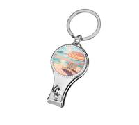 Sunrise at The Beach Nail Clippers Sharp Sturdy Fingernail Cutters with Bottle Opener Keychain