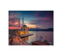Sunrise at the Ortaköy Mosque with the Bosphorus Bridge in Istanbul，Jigsaw Puzzles for Adults 1000 Piece Challenging Game Toys, 1000 Piece Jigsaw Puzzles for Adults Family Decoration Puzzle-C47