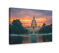 Sunrise at The U.S. Capitol Building in Washington, D.C. 1 Canvas Poster Bedroom Decor Sports Landscape Office Room Decor Gift Frame-style 12x18inch(30x45cm)