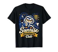 Sunrise Avoidance Club Not A Morning Person Night Owl Coffee T-Shirt