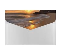 Sunrise Beach File Folder 6-Pocket, Waterproof Accordion File Organizer with Snap Closure, Expanding Document Holder for Office, Home