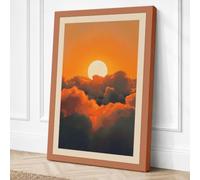 Sunrise Beyond Clouds Canvas Wall Art Print 30x20 Inch