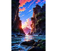Sunrise Canyon River 100 Piece Jigsaw Puzzle for Adults, Creativity, Challenging and Difficult Puzzle, Brain Teaser Puzzles for Adults 100 Pieces for The Whole for Women, Men