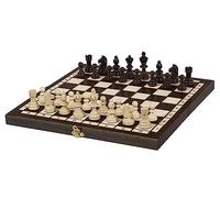 Sunrise Chess &; Game | Olympic Chess | Traditional Figures | Hand-Painted Chess Board | Natural Wood | Resistant to Damage | Practical Cassette