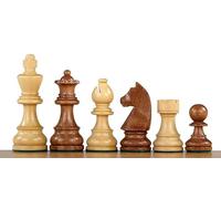 Sunrise Chess & Games German Timeless Chess Set - 3.5 Inch Acacia/Boxwood - 34 Hand Polished Pieces - 2 Extra Ladies - Ages 8+