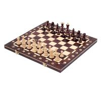 Sunrise Chess & Games Senator New Line Elegant Chess Game Black Classic Design Wooden Figures 42 cm