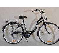 Sunrise Cycles Unisex's Spring Shimano 6 Speeds Ladies and Girls Dutch Style City Bike, Black Patent, 28