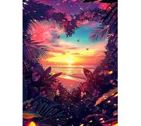 Sunrise Diamond Art Kits Adults 40x60cm, Diamond Painting Love Paint by Numbers for Kids Beginner, DIY 5D Full Drill Crystal Art Mosaic Kit with Accessories, Home Decor Gifts for Teenage Girls 6X-970