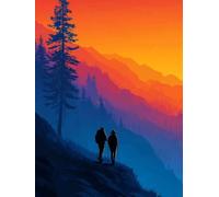 Sunrise Diamond Art, Mountains Diamond Painting 5D DIY Full Square Drill Crystal Art Cross Stitch Kits for Adults Beginner, Dimond Painting Pattern Design for Home Decor, Wall Decor 30*40CM -wyl2506T8