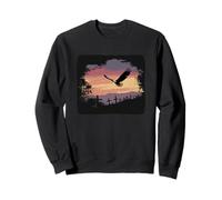 Sunrise Eagle with Graves for Symbolic Graphics Lovers Sweatshirt
