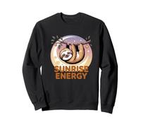 SUNRISE ENERGY Playful Sloth Dangling From Moonlit Tree Sweatshirt