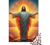 Sunrise Halo Figure 1000 Piece Jigsaw Puzzle Jigsaw Puzzle for Adults Robe Person Sunset Scene Puzzle Game for Family 70x50cm/1000pcs