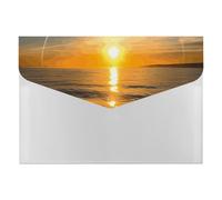 Sunrise Horizon File Folder, Plastic Accordion File Folders with 6 Pockets, Expanding File Organizer with Snap Closure, Portable Document Paper Organizer, Office Supplies Filing Folders
