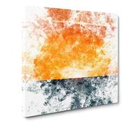 Sunrise Horizon Watercolour Canvas Print | Gallery Wrapped 30mm Frame Wall Art | 14x14 inches | Ready to Hang | Modern Landscape Picture | Living Room Bedroom Lounge Office