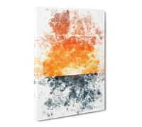 Sunrise Horizon Watercolour Canvas Print | Gallery Wrapped 30mm Frame Wall Art | 20x14 inches | Ready to Hang | Modern Landscape Picture | Living Room Bedroom Lounge Office
