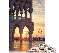 Sunrise in Venice Italy Puzzle Customizable Pictures 100% Recycled Cardboard Jigsaw Puzzle for Adults Unique 1000pcs (38x26cm)
