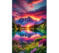 Sunrise Jungle Lake Jigsaw Puzzles for Adults 300 Challenging & Brainteasing Adults Jigsaws Puzzle Puzzle Games Jigsaw Puzzle 300 Pieces