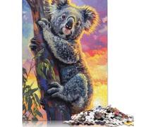 Sunrise Koala Jigsaw Puzzles Puzzle for Adults Kids. 1000 Pieces Impossible Challenge Toy Educational Games Home Decoration for Adults& Kids Age 14 Years Up 1000pcs (75x50cm)
