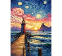 Sunrise Lighthouse Jigsaw Puzzles for Adults 500 Pieces Educational Toys Challenging Game 500 Piece Puzzles for Adults for The Whole for Women Gifts for Men