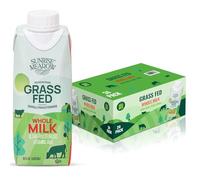 Sunrise Meadow Shelf Stable Whole Milk, Grass Fed Milk Carton Sourced from Small Family Farms, 8oz Boxes (24 pack) Great for On the Go, No Refrigeration needed,
