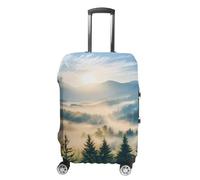 Sunrise Misty Forests Travel Luggage Cover Washable Anti-Scratch Baggage Suitcase Protector M