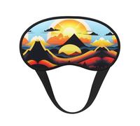 Sunrise Mountain It is a Black-Rimmed Eye mask. The Soft Eye mask can Improve Sleep Quality and is Suitable for Indoors, Outdoors and Traveling.