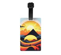 Sunrise Mountain Luggage Tags, Stylish, Waterproof and Durable Luggage Identifiers, Ensure Your Travel is Safe and Orderly.