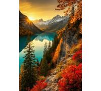 Sunrise Mountain River 200 Piece Jigsaw Puzzles for Adults, Challenging and Brainteasing, Difficult Puzzles, Puzzle 200 Pieces
