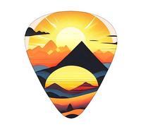 Sunrise mountain the 12-piece guitar picks include three picks: thin, medium and heavy. suitable for electric, acoustic and bass guitars of all strengths