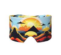 Sunrise Mountain Unisex Side Sleeping Headband, Sleeping Eye Mask and Ear Muffs, (26.8 * 4.3 inches), Indoor and Outdoor Travel Yoga Adjustable Comfort Eye and Ear Muffs,