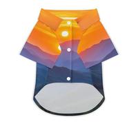 Sunrise Mountains National Park Smoky Dog Shirt for Dogs & Cats Breathable Short Sleeve Pet T-Shirt Lightweight Dog Summer Tops 2XL