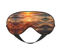 Sunrise Ocean Print Soft Eye Mask/Sleep Eye Mask/Blackout Eye Mask, Suitable for Travel/Office/Yoga/Nap