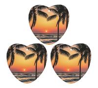 Sunrise of on The Sea Car Air Freshener, 3 Pcs Love form Hanging Air Freshener Cards, Long Lasting Fragrance Scented Cards for Car, Home, Office White-style