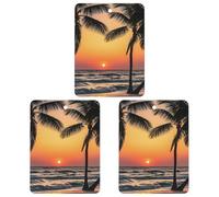 Sunrise of on The Sea Car Air Freshener, 3 Pcs Square Hanging Air Freshener Cards, Long Lasting Fragrance Scented Cards for Car, Home, Office Gray-style