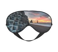 Sunrise On Beach Print Satin Sleep Mask & Eye Mask | Deep Dream Sleep Masks for Women & Men | Soft Sleeping Eye Mask to Nourish Skin