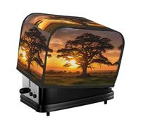 Sunrise on Big Tree Toaster Cover 2 Slice, Waterproof Bread Machine Covers with Pockets Universal Size Kitchen Small Appliance Cover with Handle, Dust and Fingerprint Protection