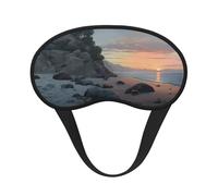 Sunrise On Reynisfjara Beach Print Sleep Eye Mask Light Blocking Soft and Comfortable Night Eye Blinder for Women Men for Sleeping Travel Night Shift