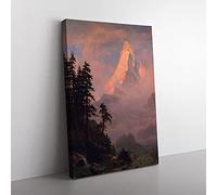 Sunrise On The Matterhorn by Albert Bierstadt Canvas Print 30x20 Inch
