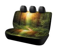 Sunrise on The Woods Path Car Seat Cover Back Universal Auto Bench Rear Seat Protector Covers Non-Slip Automotive Interior Covers Fit Most Cars, SUV, Vans, Trucks Seats Cover for Car Accessories