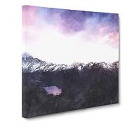 Sunrise Over Aoraki Mount Cook Canvas Print | Gallery Wrapped 30mm Frame Wall Art | 14x14 inches | Ready to Hang | Abstract Landscape Picture | Living Room Bedroom Lounge Office